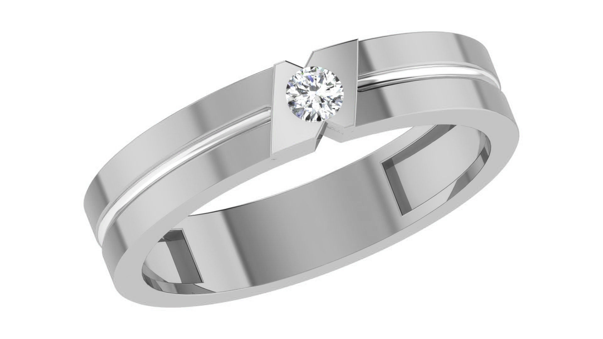 Couple Band Ring 3dm stl render detail 3D print model_5