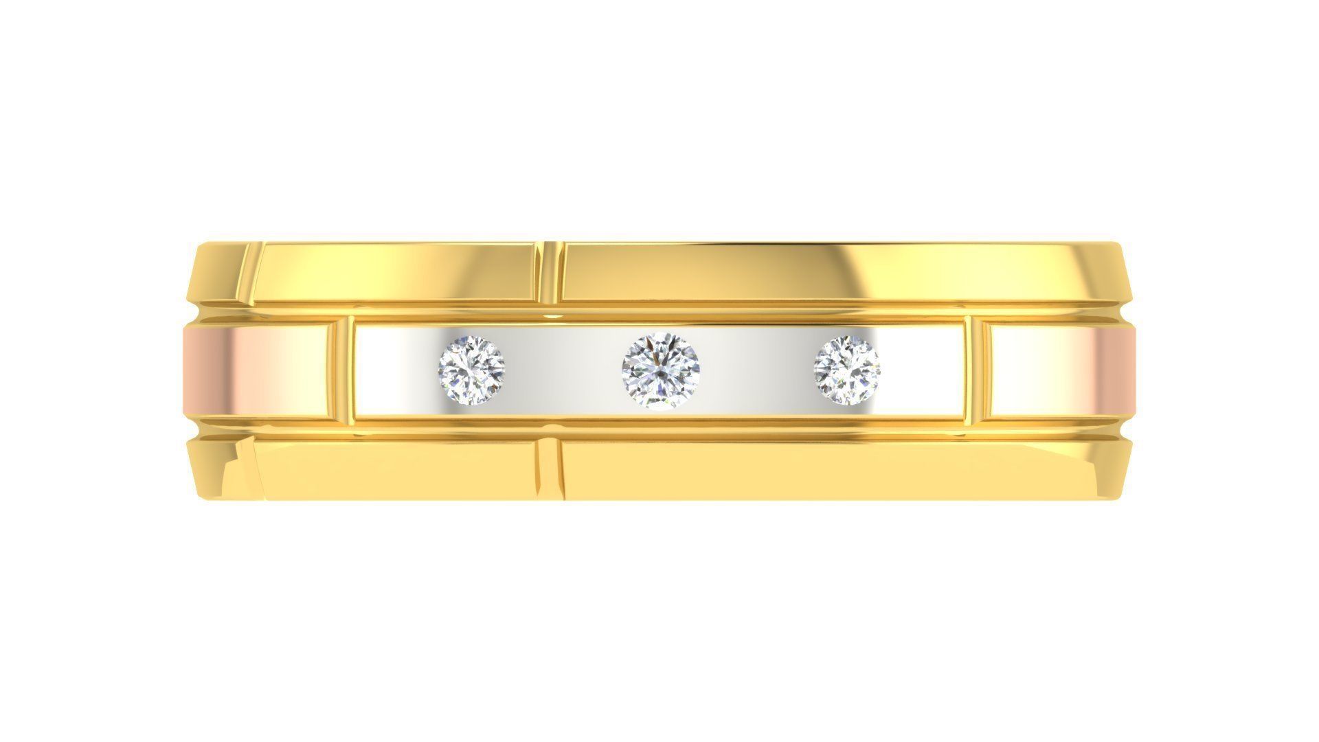 Couple Band Ring 3dm stl render detail 3D print model_25