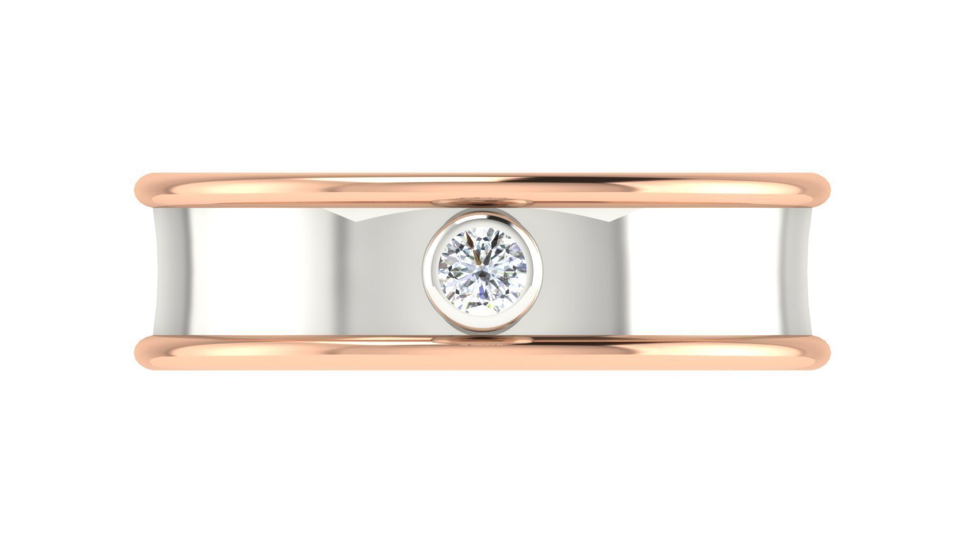 Couple Band Ring 3dm stl render detail 3D print model_13