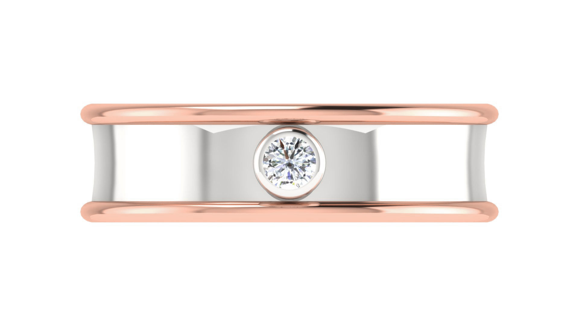 Couple Band Ring 3dm stl render detail 3D print model_15