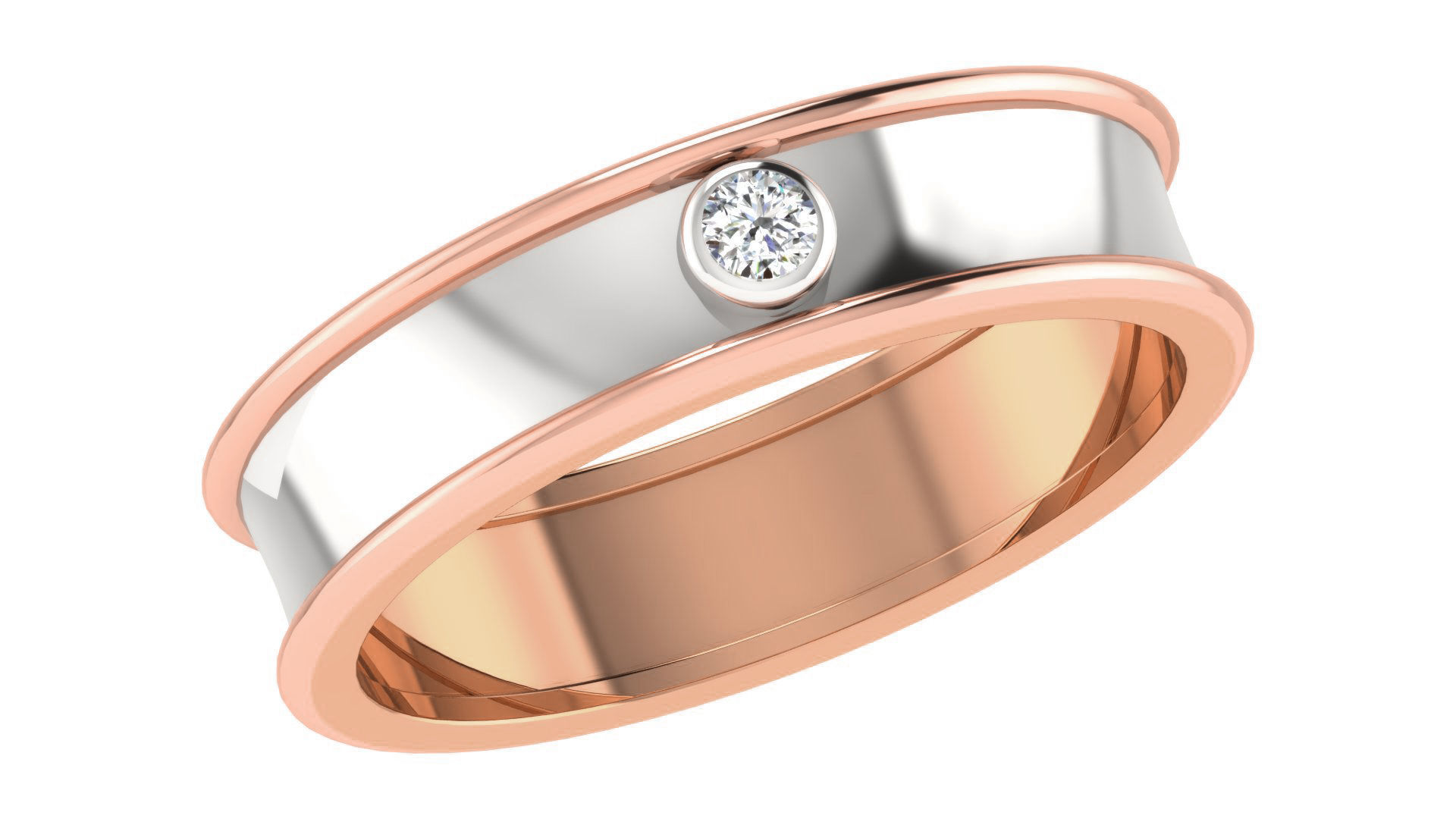 Couple Band Ring 3dm stl render detail 3D print model_18