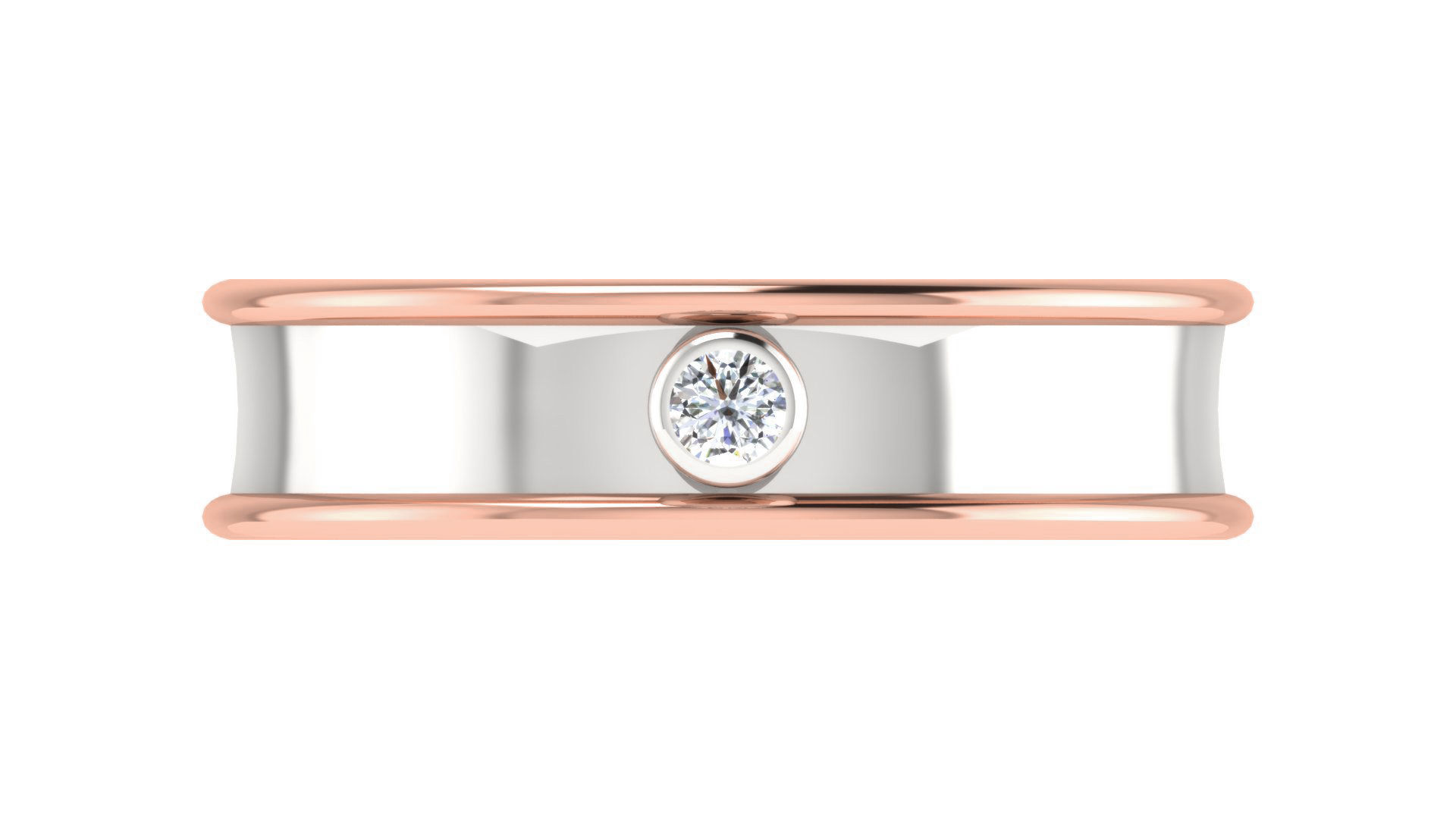 Couple Band Ring 3dm stl render detail 3D print model_26