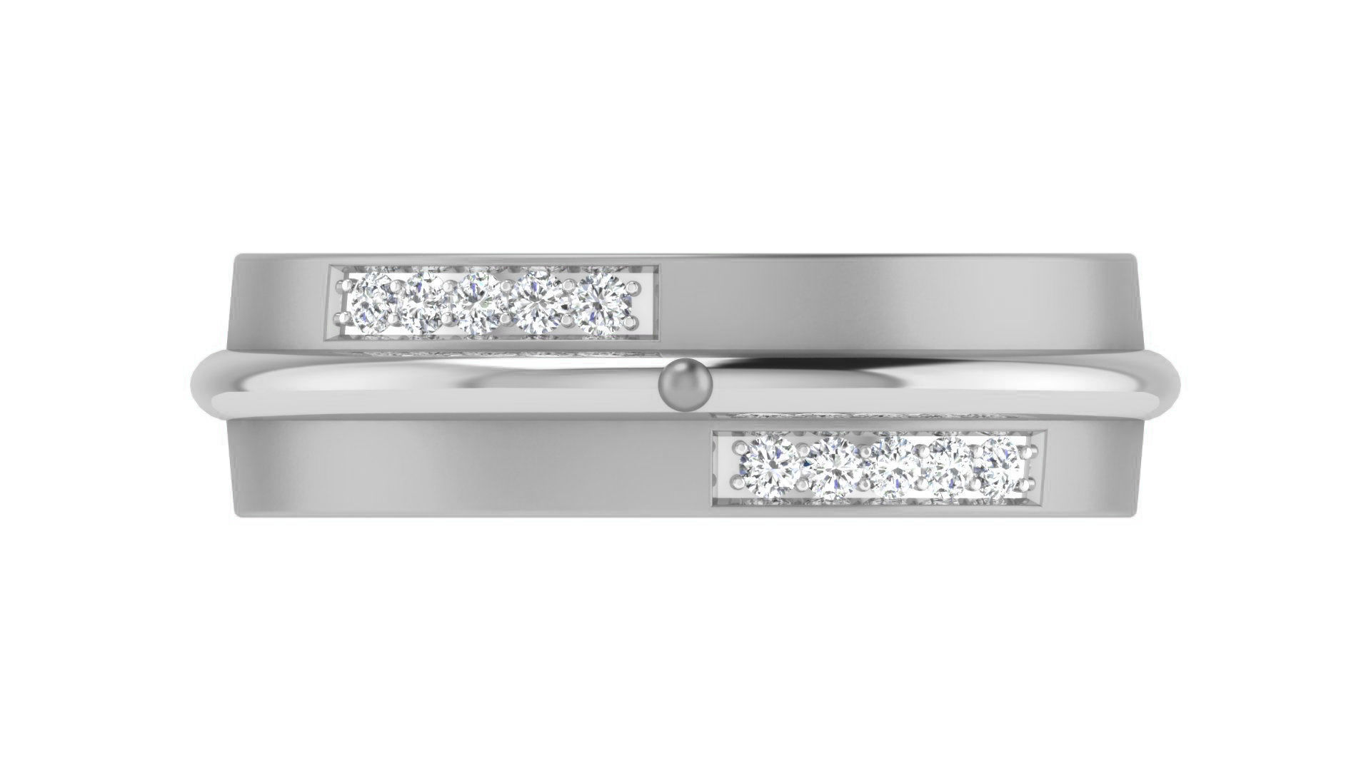 Couple Band Ring 3dm stl render detail 3D print model_27