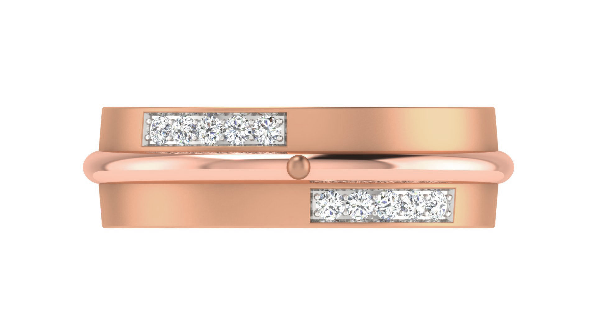 Couple Band Ring 3dm stl render detail 3D print model_15