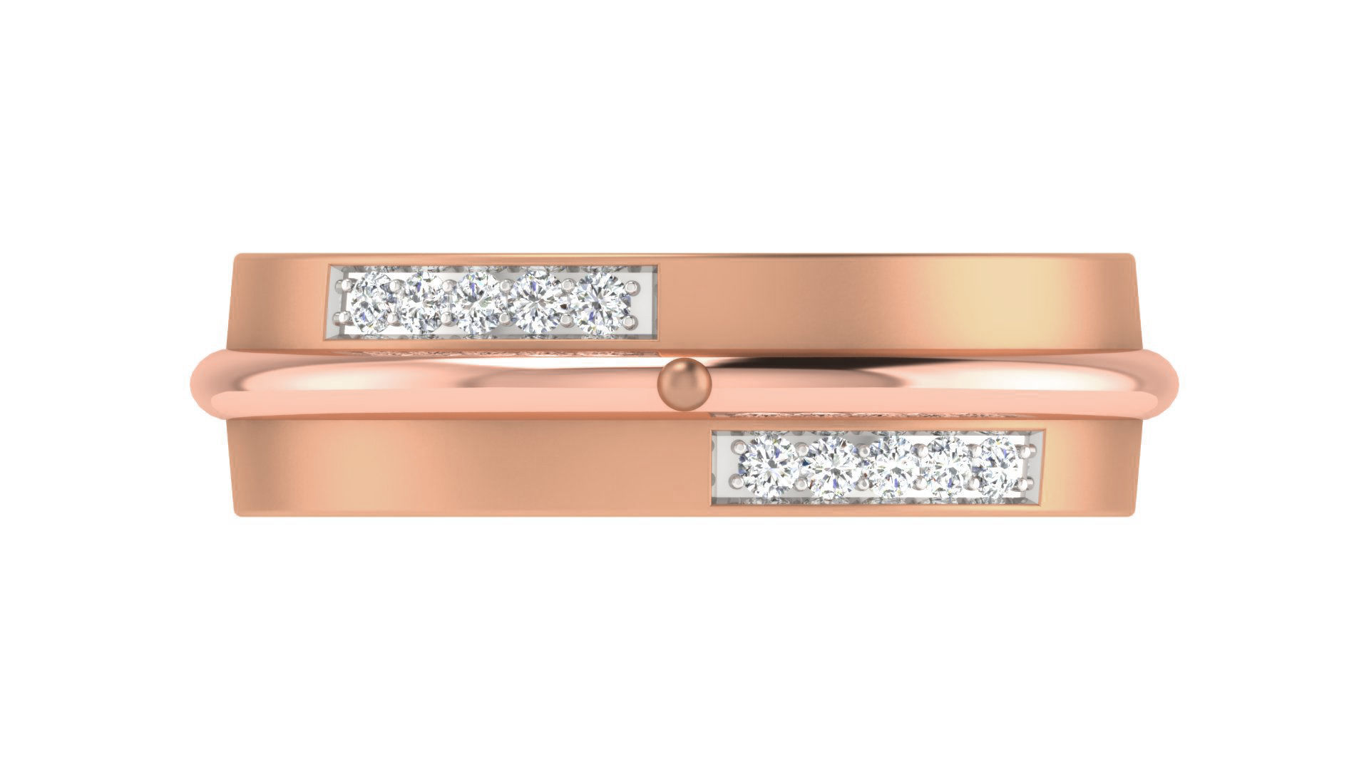 Couple Band Ring 3dm stl render detail 3D print model_26