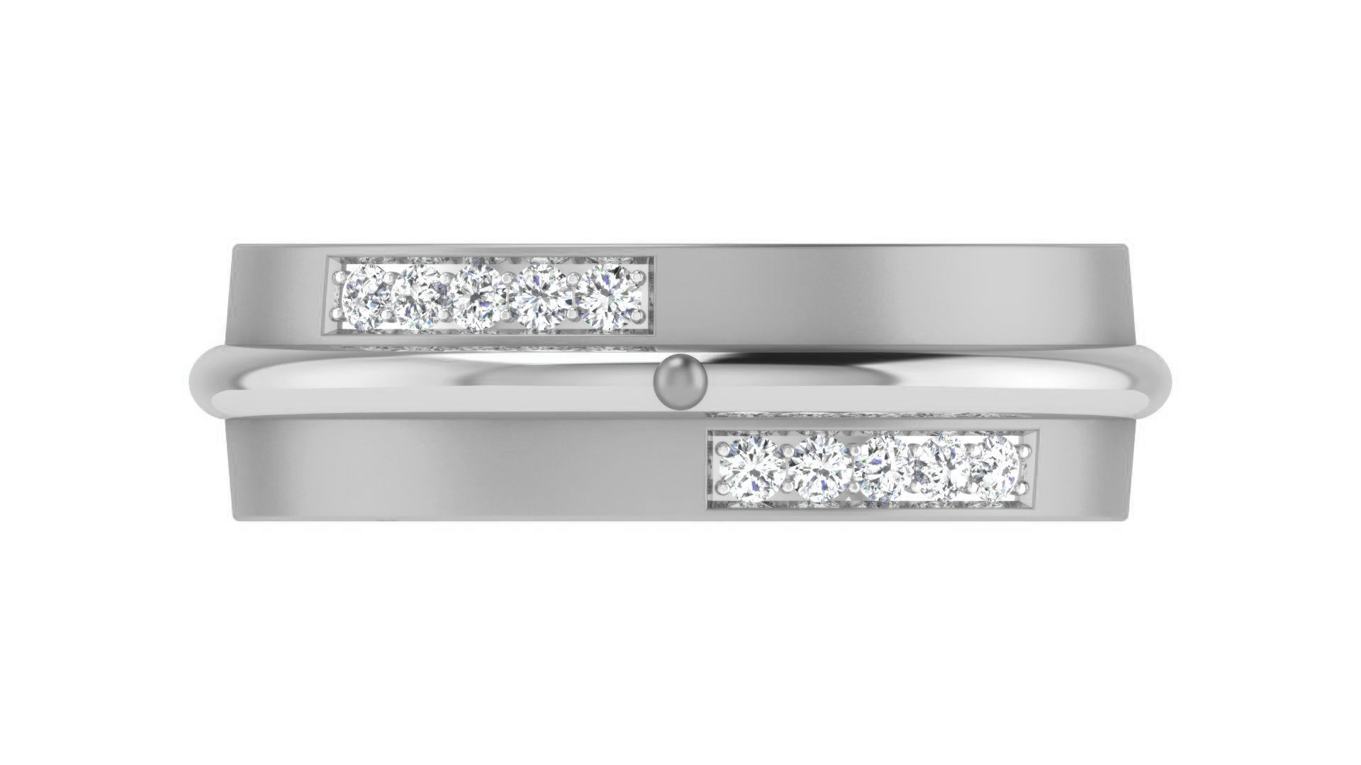 Couple Band Ring 3dm stl render detail 3D print model_14