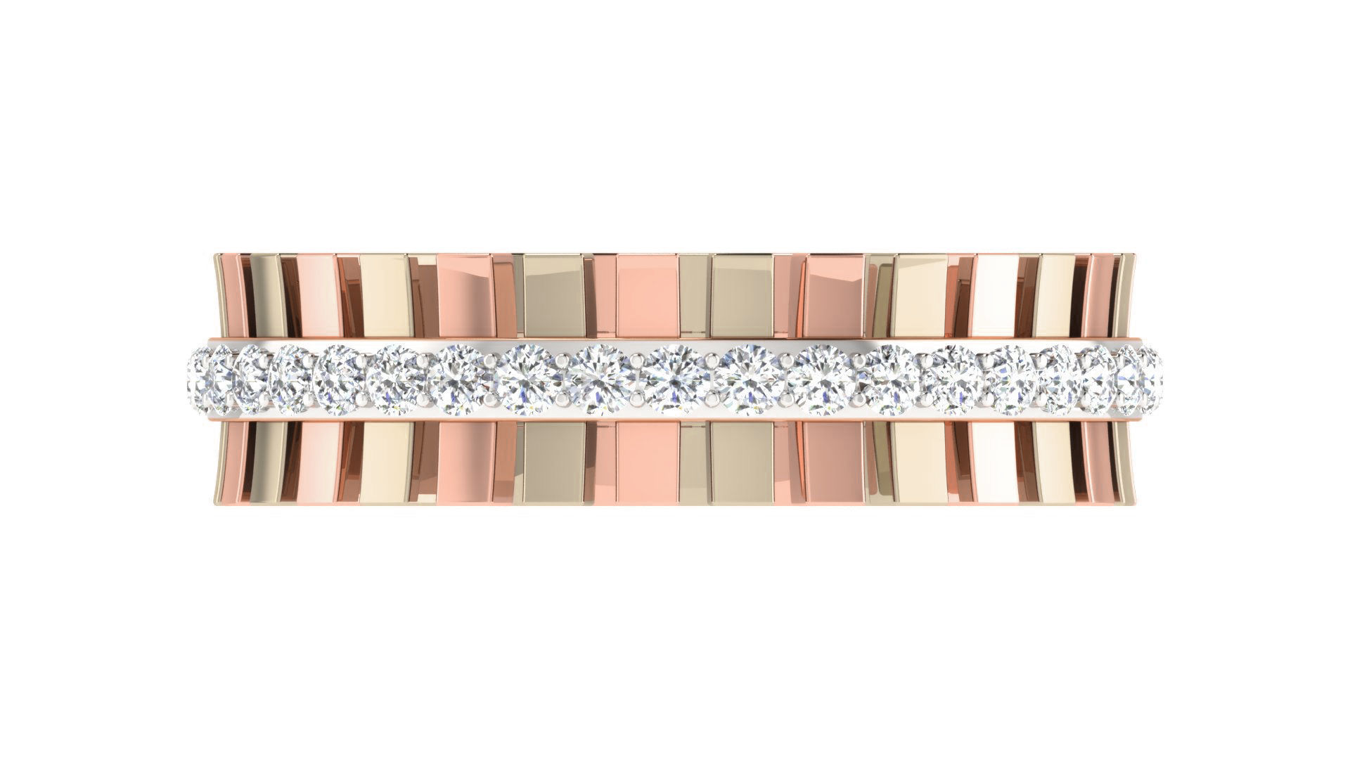 Couple Band Ring 3dm stl render detail 3D print model_15