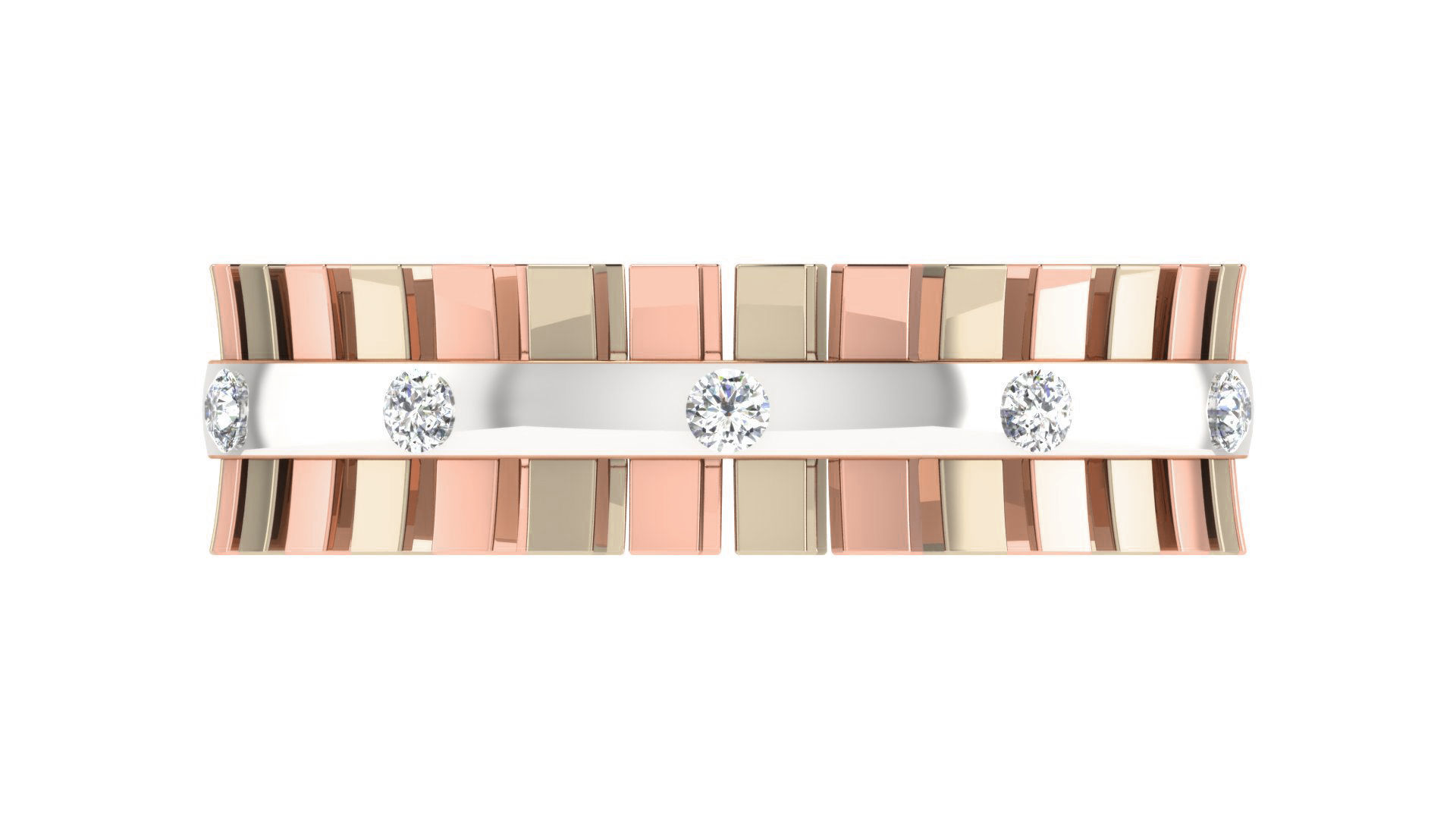 Couple Band Ring 3dm stl render detail 3D print model_27