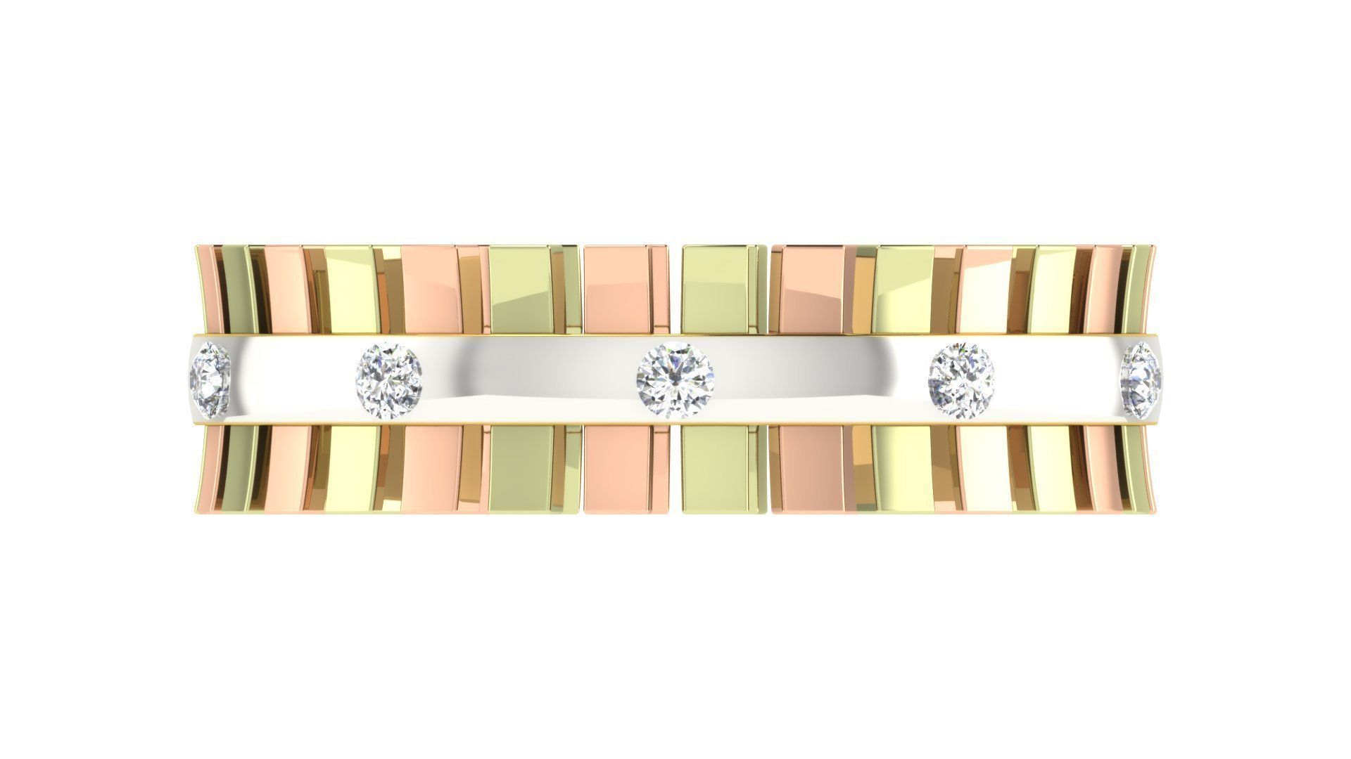 Couple Band Ring 3dm stl render detail 3D print model_26