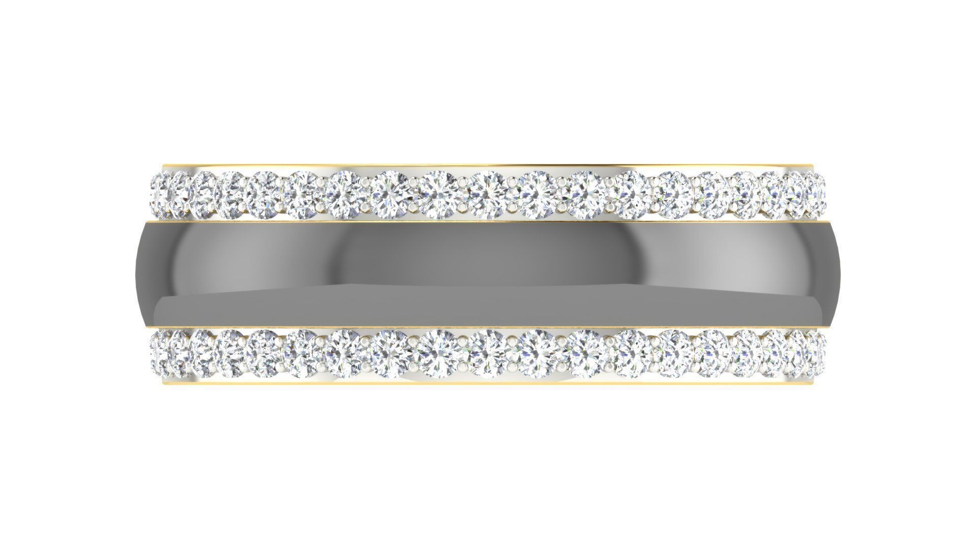 Couple Band Ring 3dm stl render detail 3D print model_13