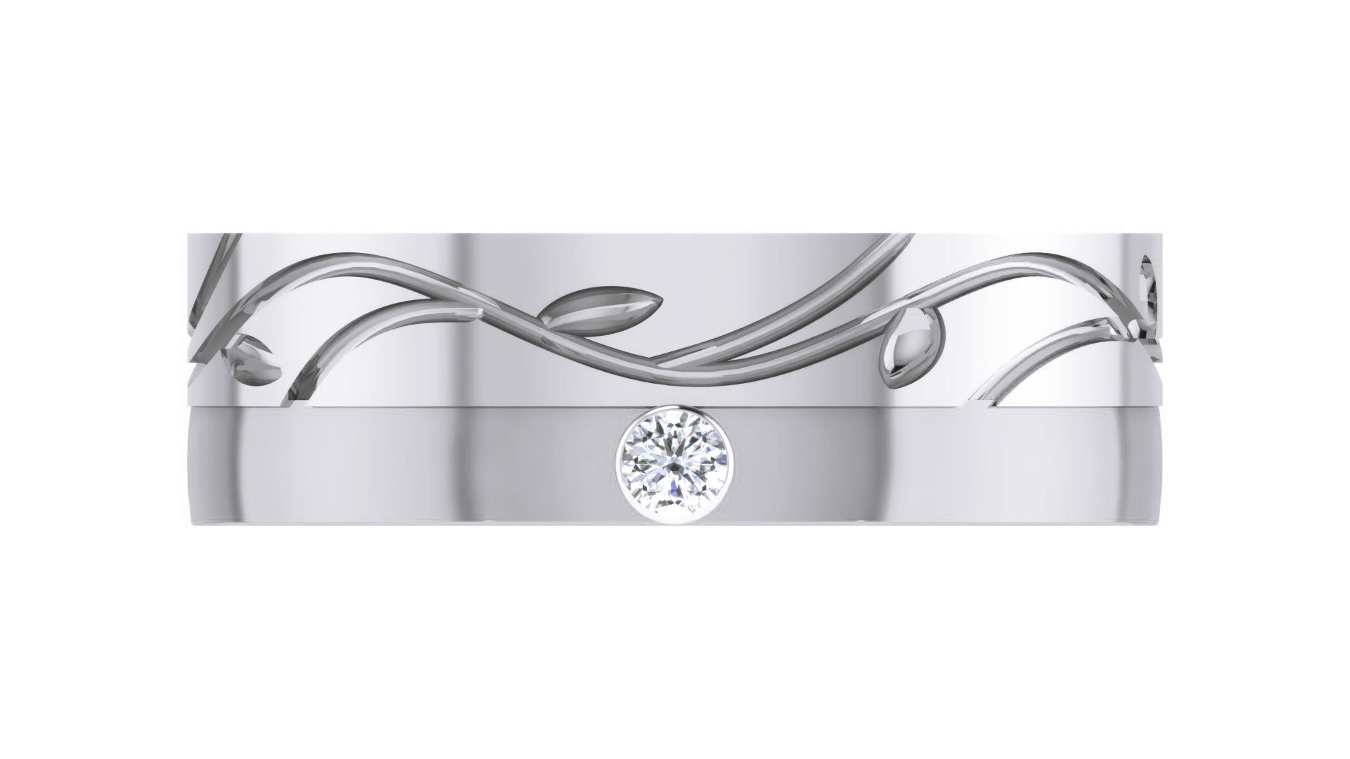 Couple Band Ring 3dm stl render detail 3D print model_26