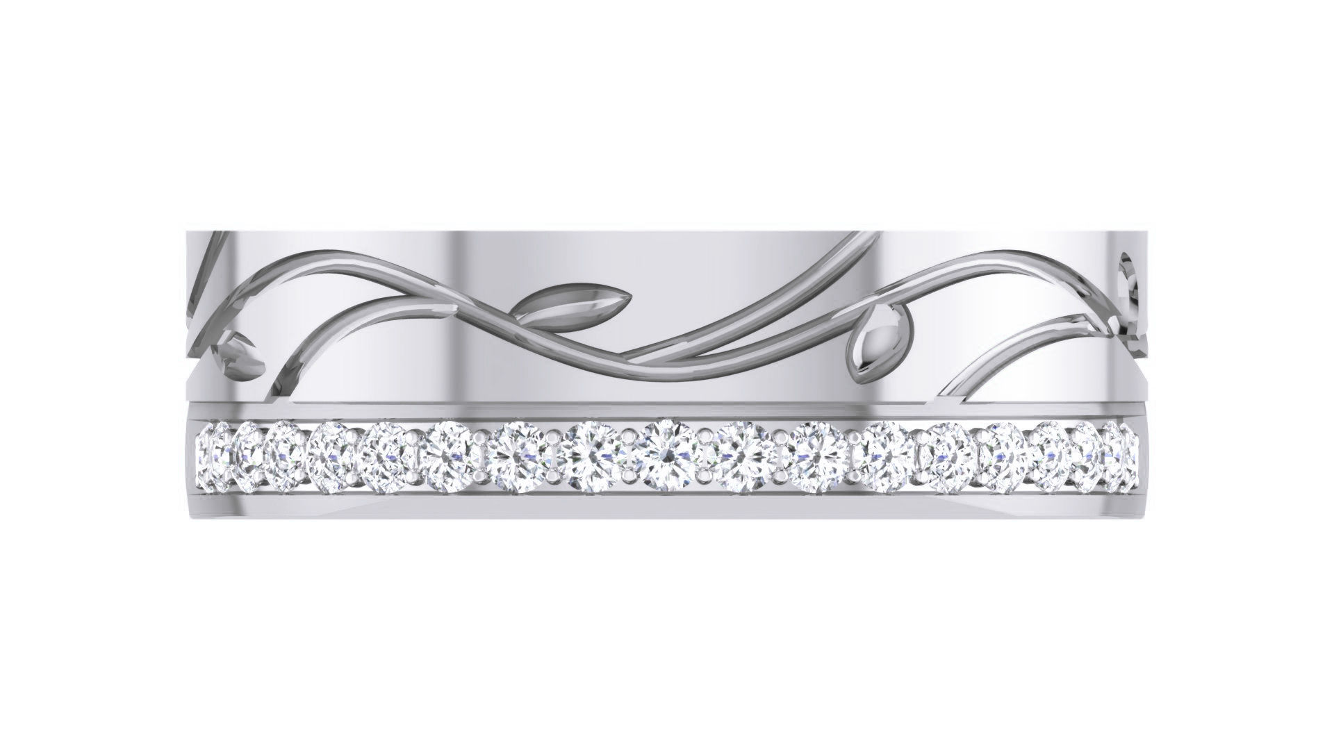 Couple Band Ring 3dm stl render detail 3D print model_14