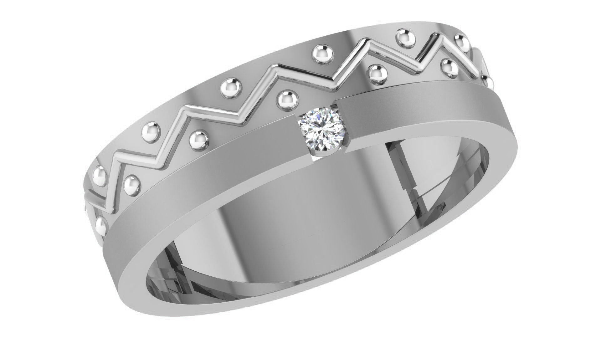 Couple Band Ring 3dm stl render detail 3D print model_17