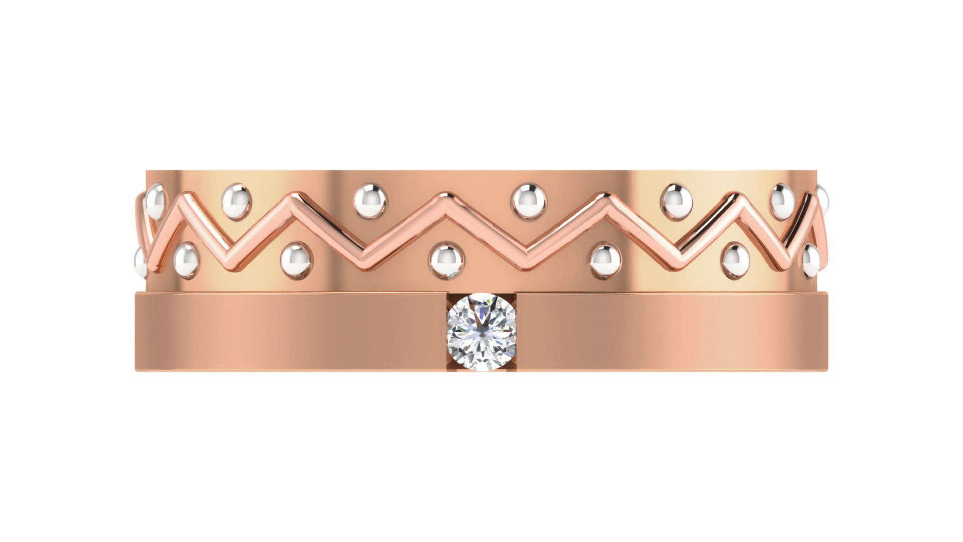 Couple Band Ring 3dm stl render detail 3D print model_15