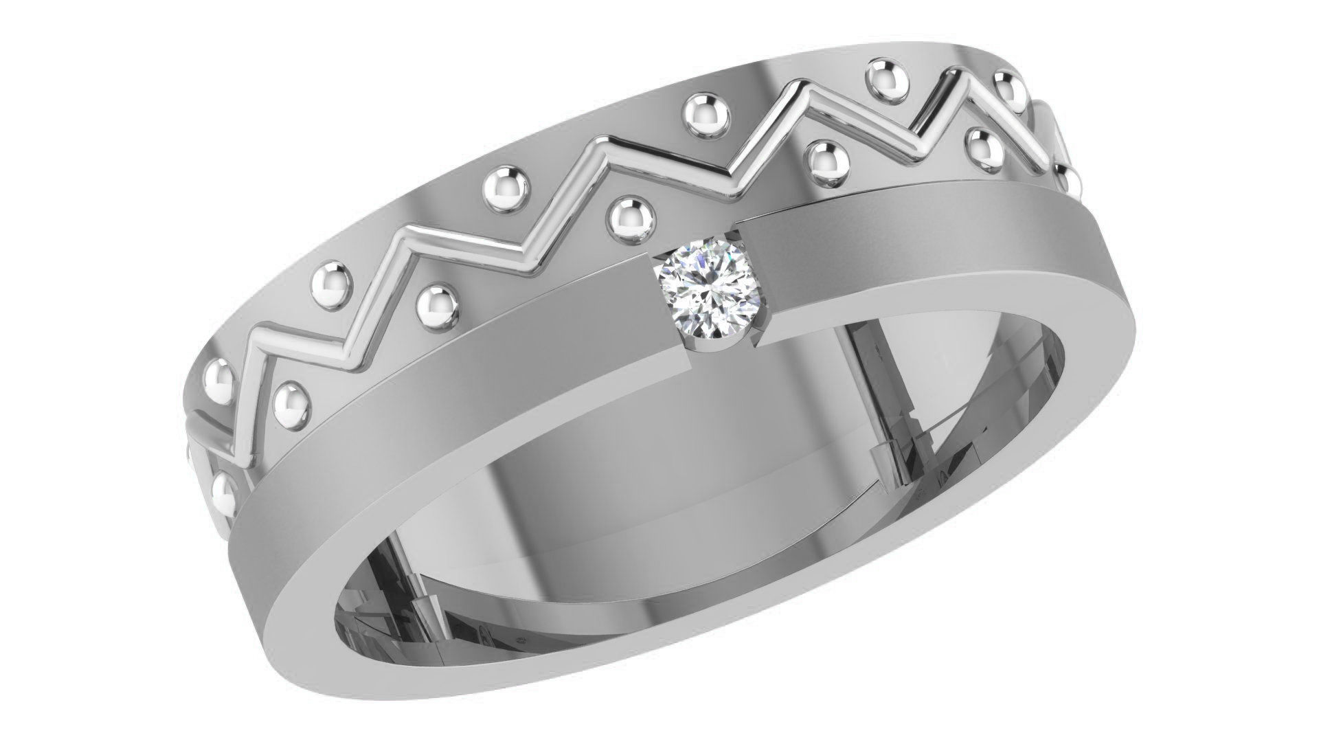 Couple Band Ring 3dm stl render detail 3D print model_5