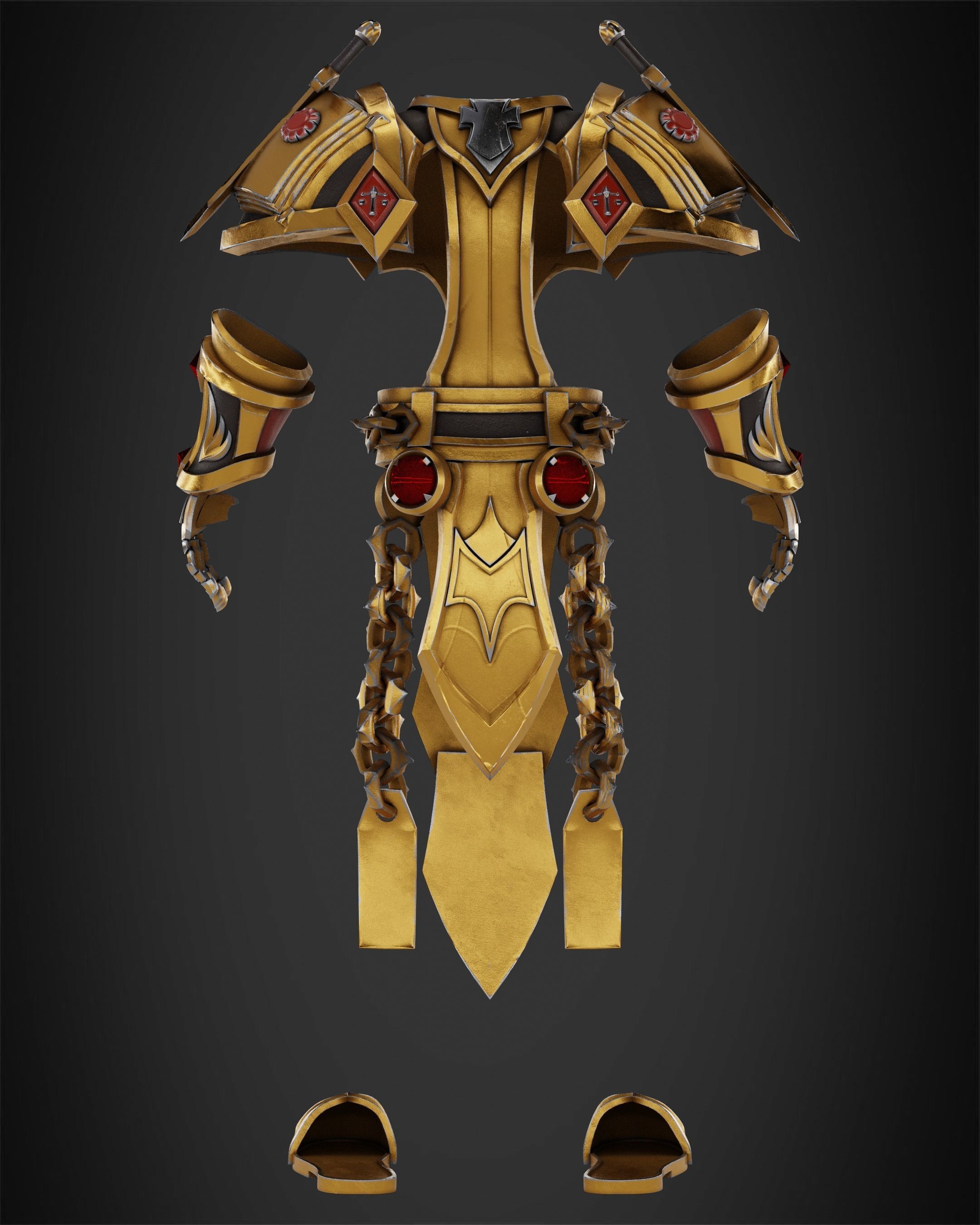 World of Warcraft Paladin Judgment Armor for Cosplay 3D print model_6
