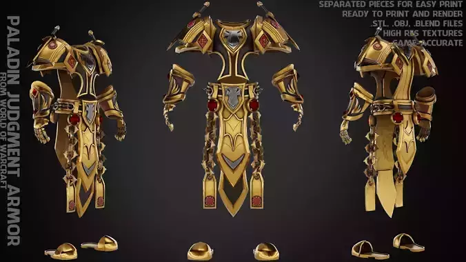 World of Warcraft Paladin Judgment Armor for Cosplay 3D print model