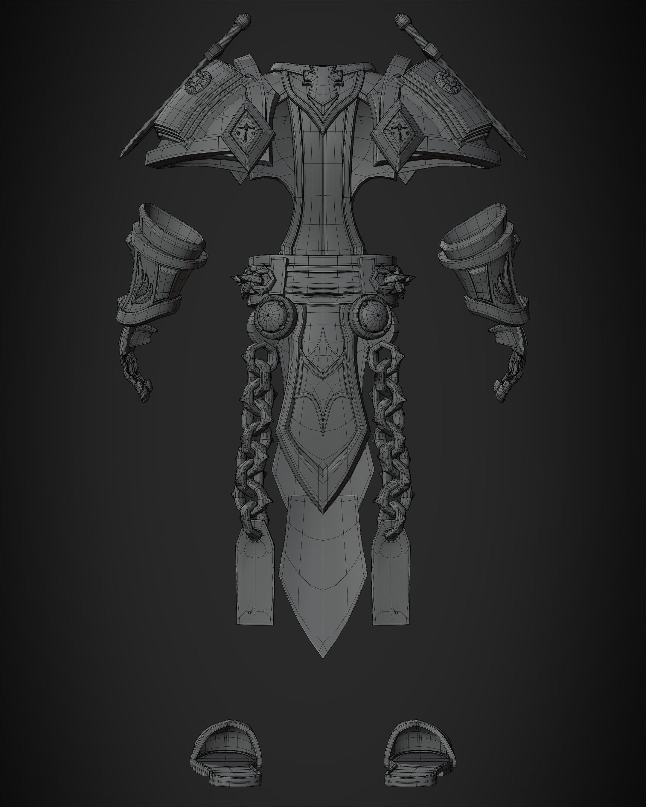 World of Warcraft Paladin Judgment Armor for Cosplay 3D print model_22