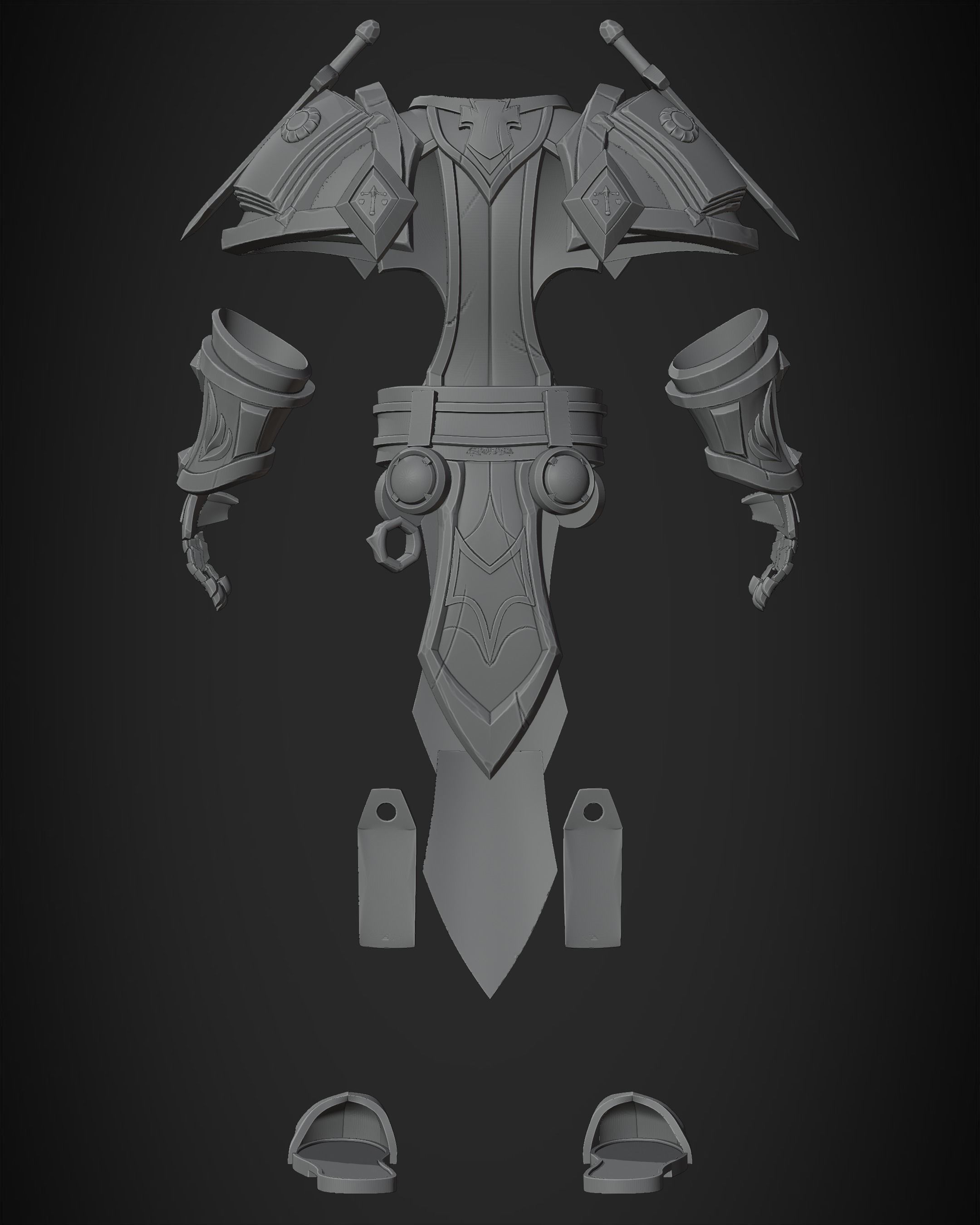 World of Warcraft Paladin Judgment Armor for Cosplay 3D print model_21