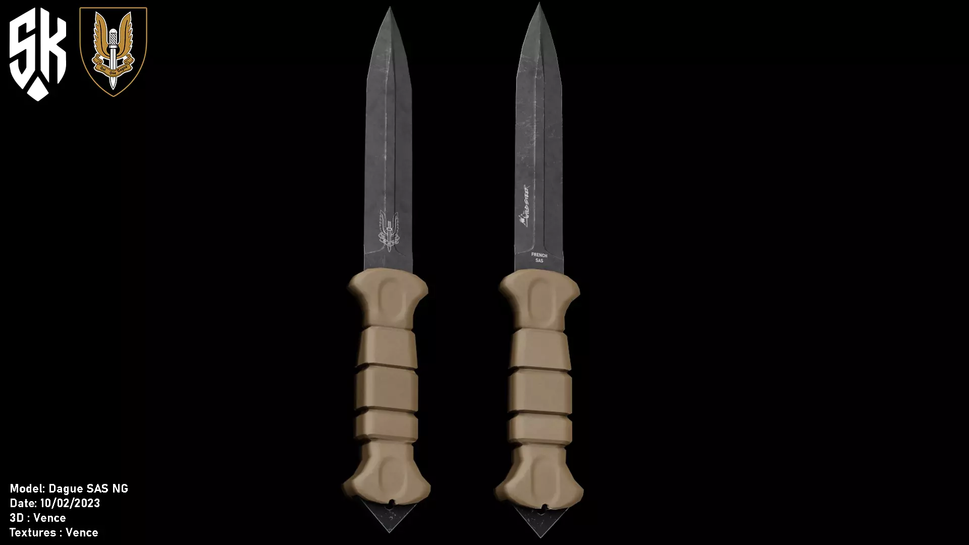 Wildsteer SAS dagger Low-poly 3D model_0