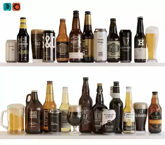 Beer Set 3D model
