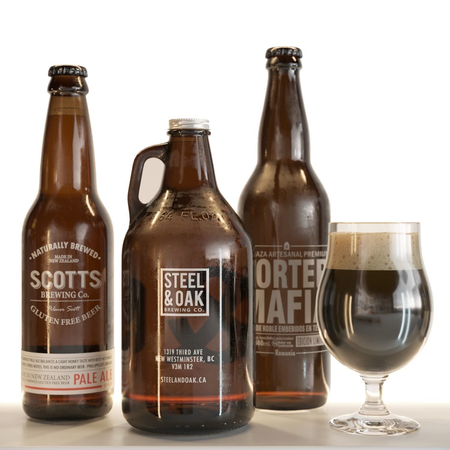 Beer Set 3D model_2