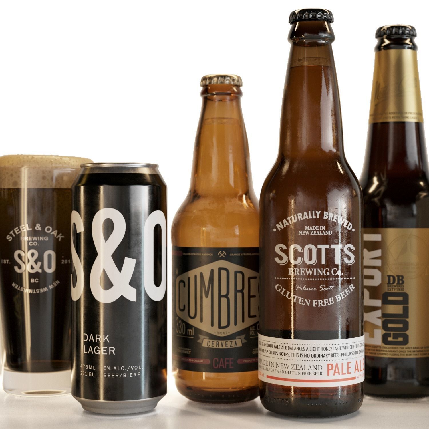 Beer Set 3D model_8