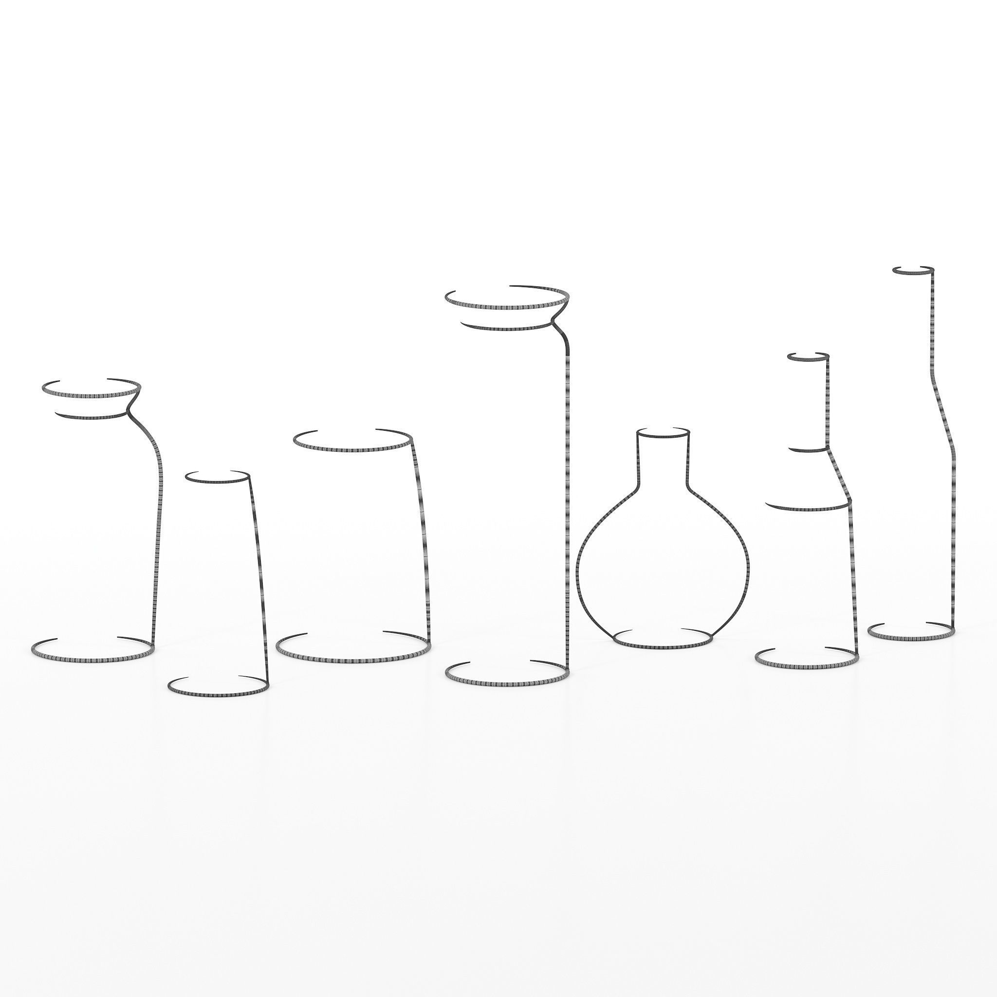 Bottle Decor Set 01 3D model_2