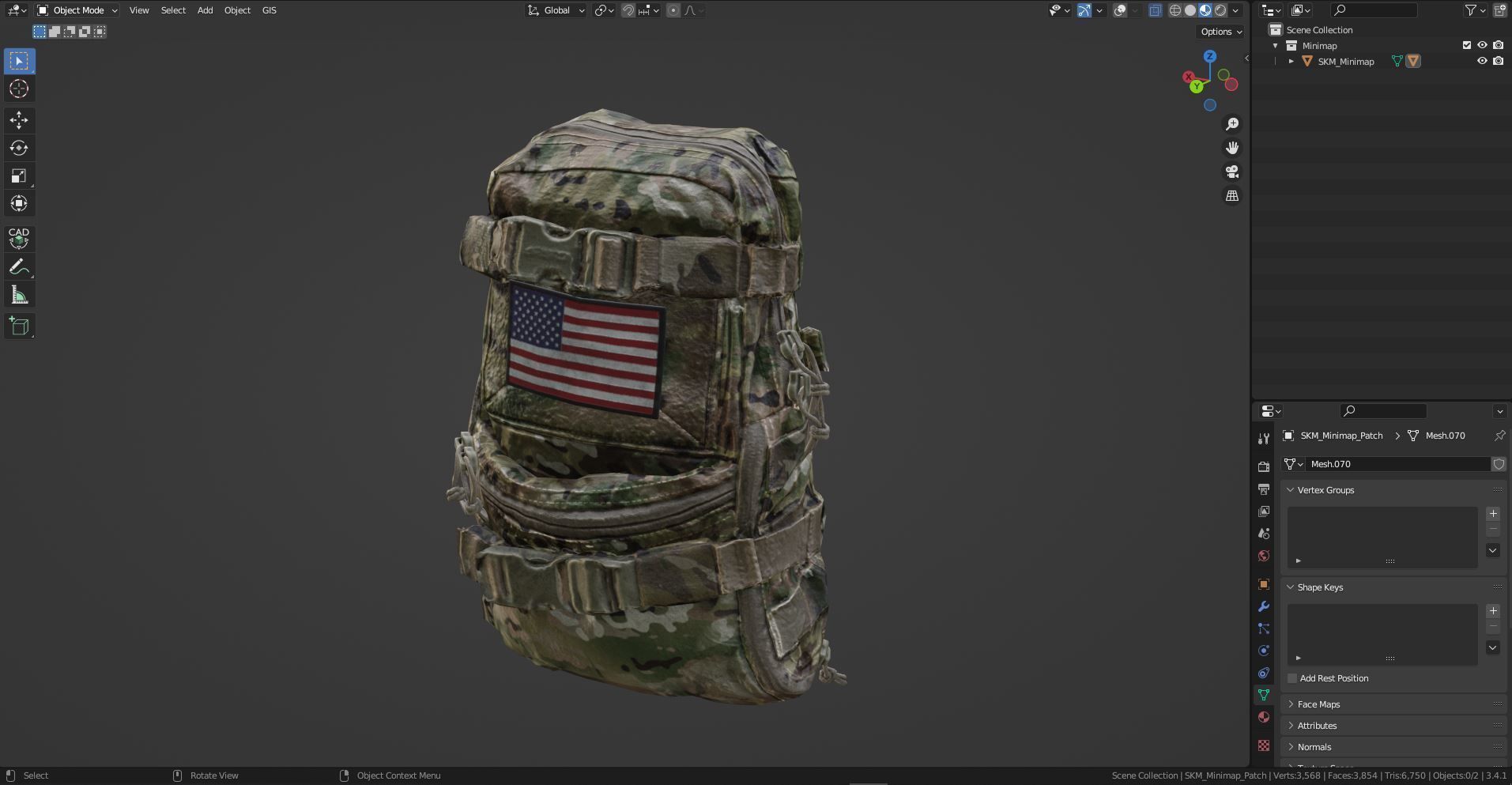 GMR MINIMAP BACKPACK Low-poly 3D model_7