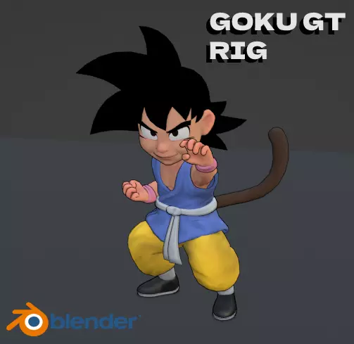 Goku GT Free Rig Free 3D model