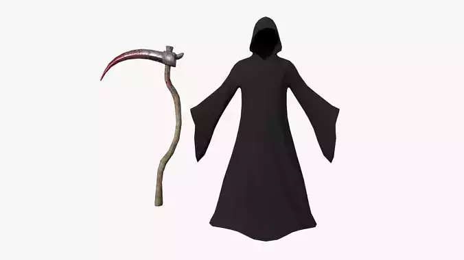 Grim Reaper Costume A02 Bloody Scythe - Character Design