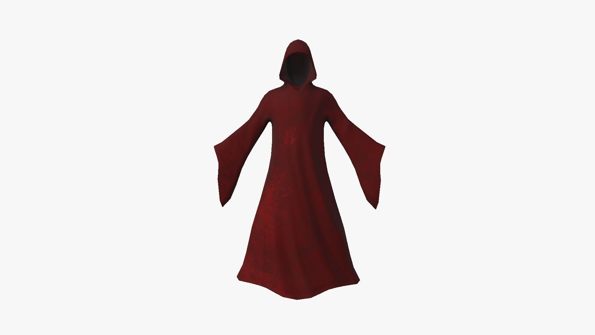 Grim Reaper Costume A05 Red Death - Character Design Low-poly 3D model_2