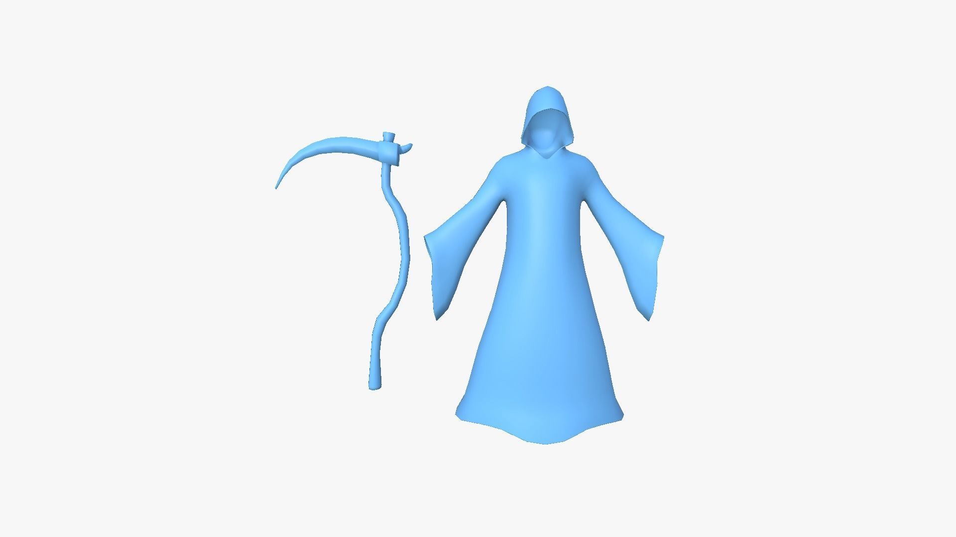Grim Reaper Costume A05 Red Death - Character Design Low-poly 3D model_8