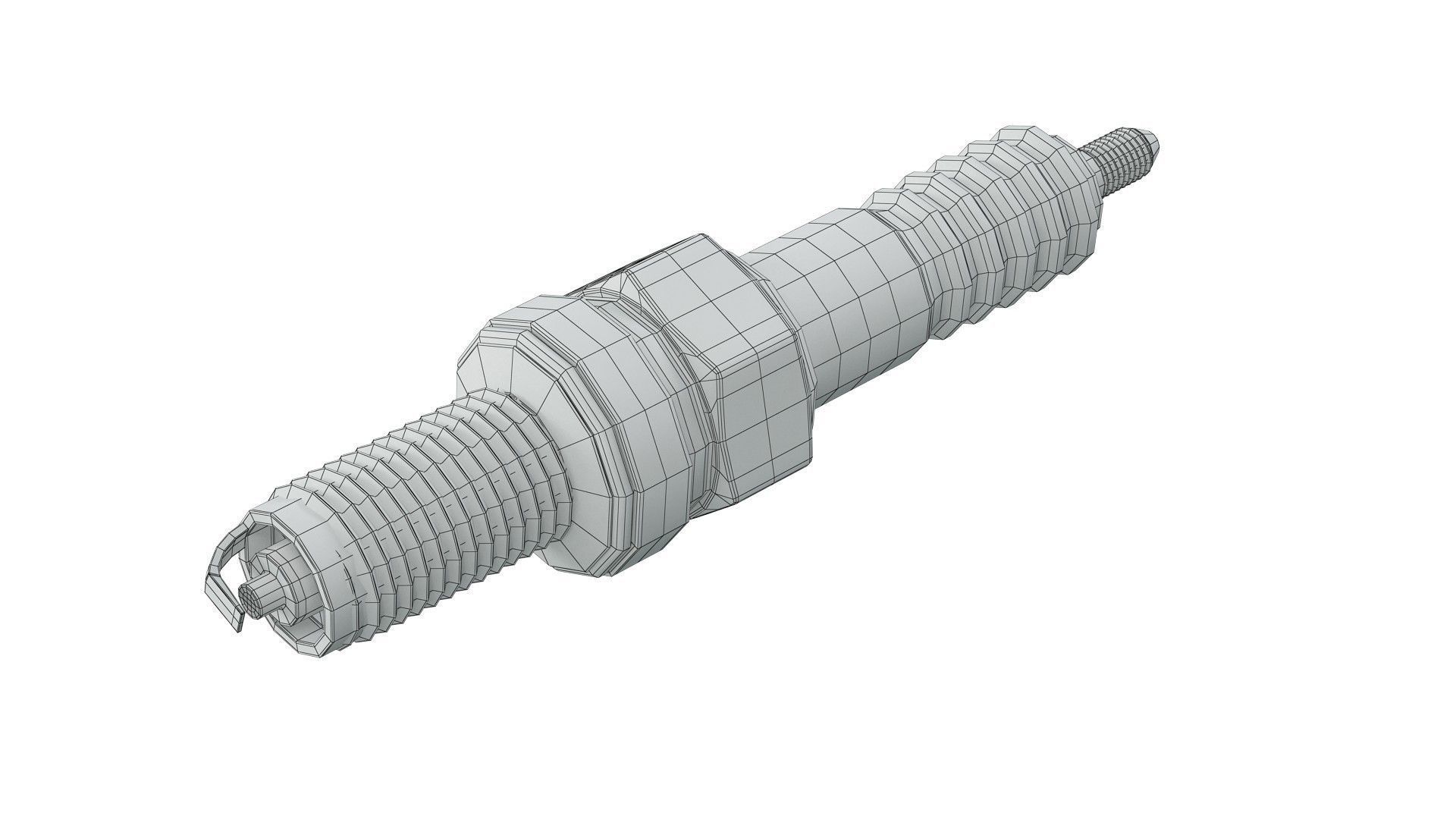 Spark plug 3D model_4