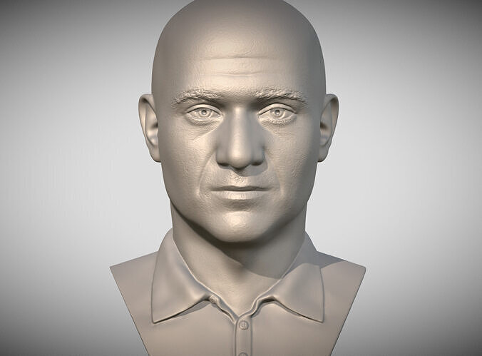 Andre Agassi bust for 3D printing 3D print model