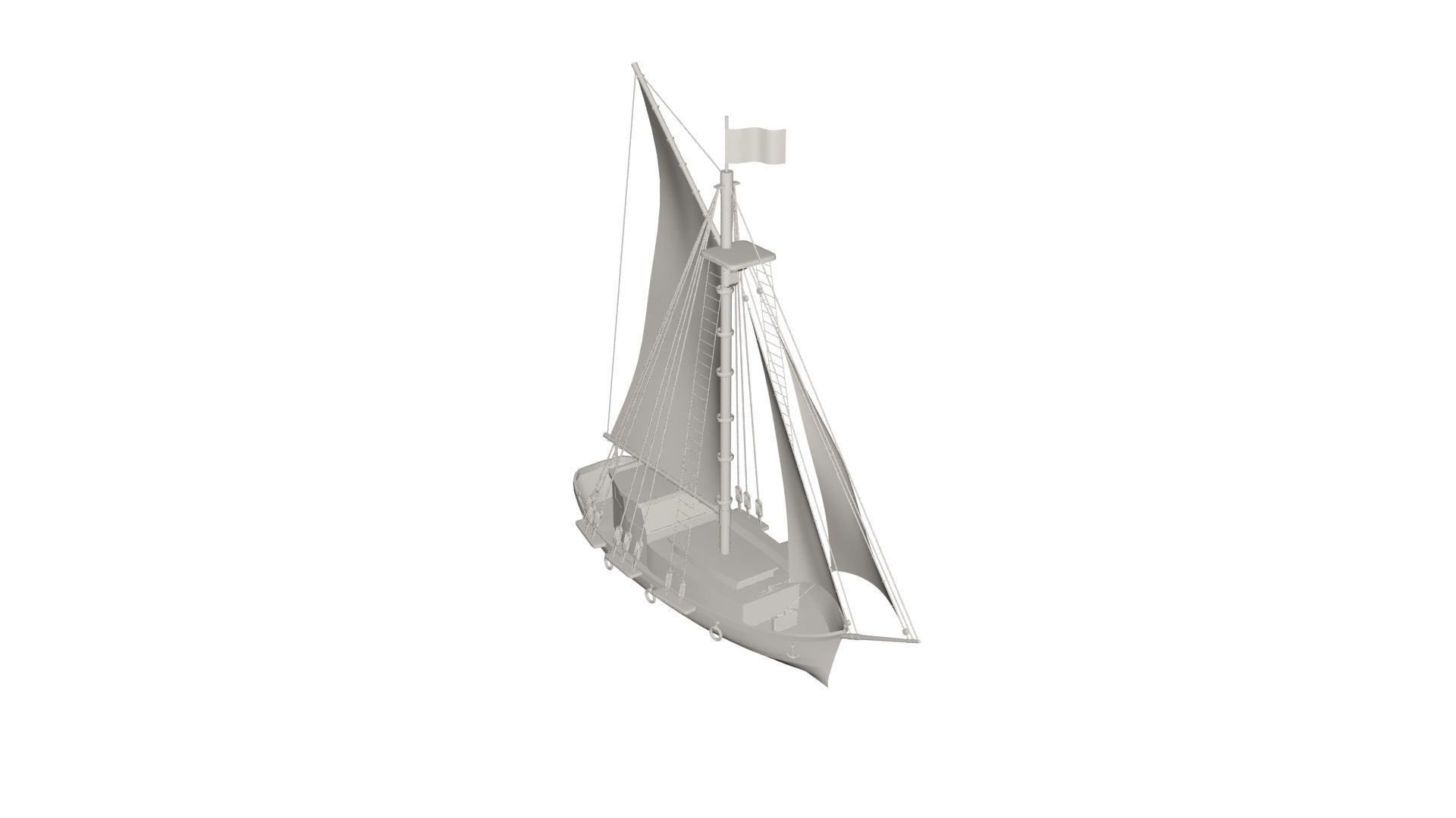 Ship concept 3D model_2