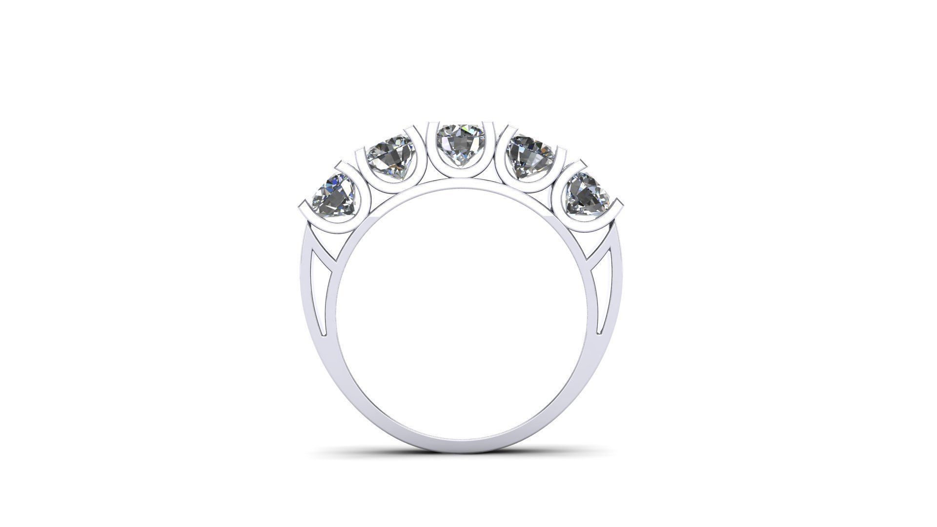 Meia alianca com cravecao diferente 3D print model_1