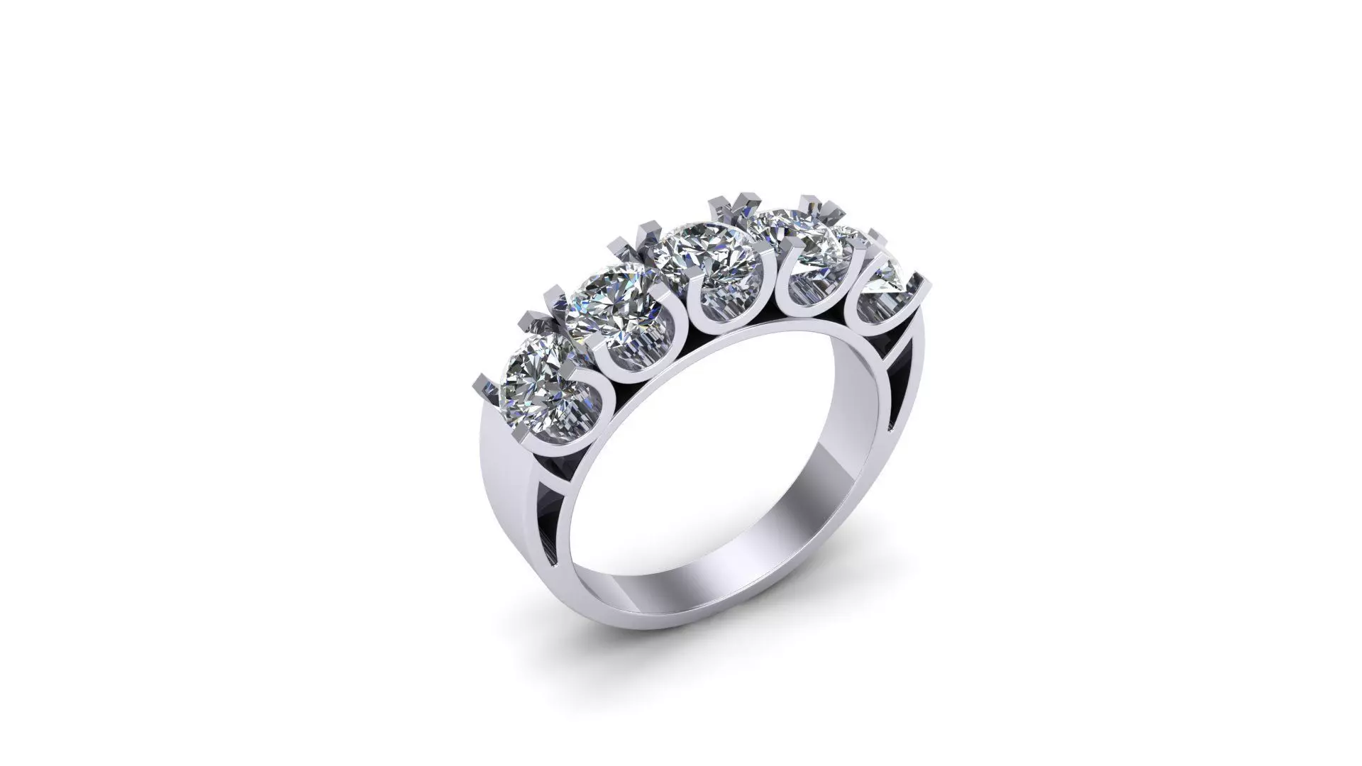 Meia alianca com cravecao diferente 3D print model_0