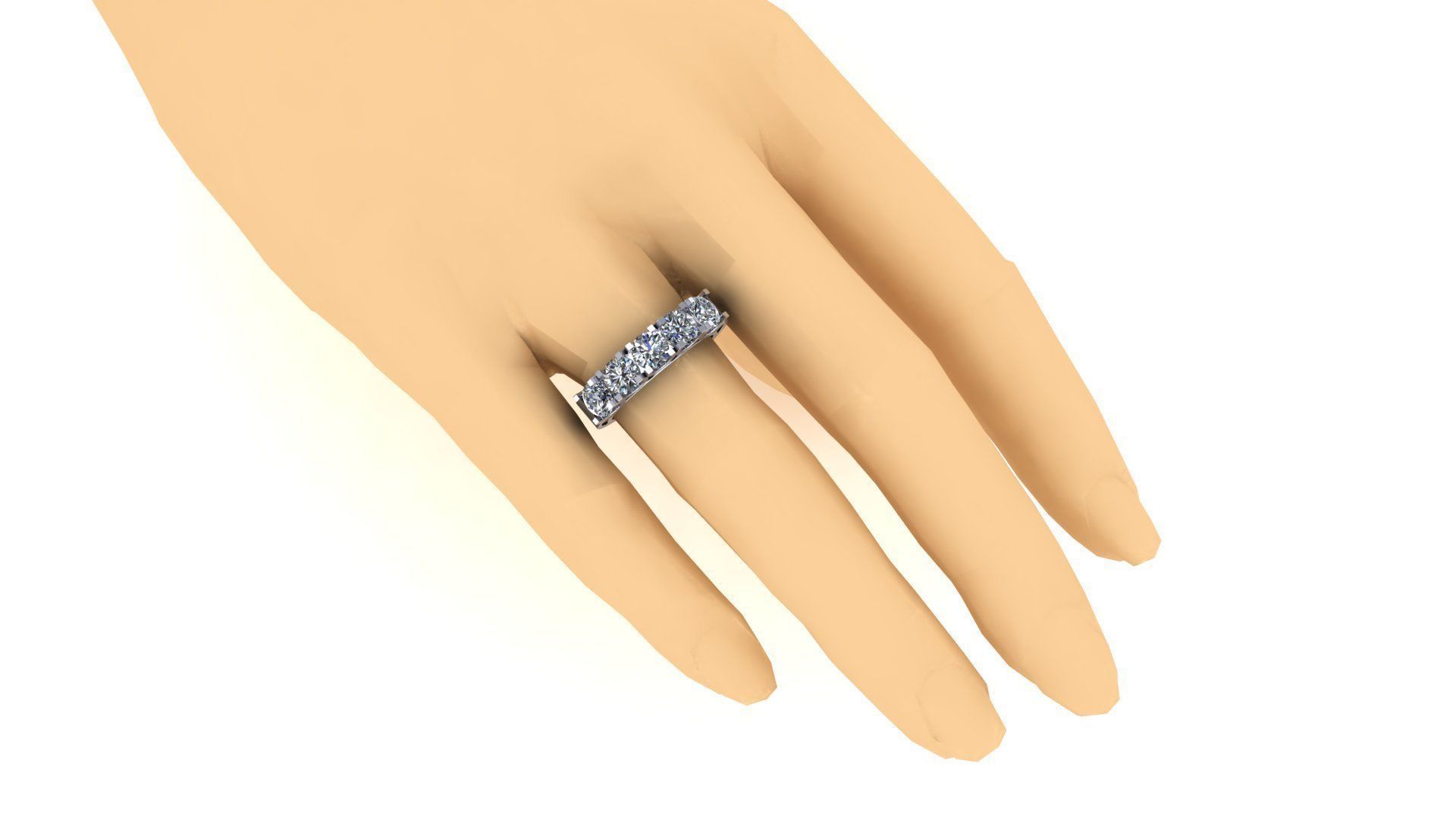 Meia alianca com cravecao diferente 3D print model_3