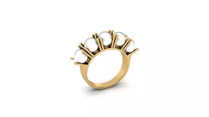 Meia alianca com perolas