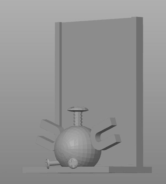 Magnemite Pokemon TCG frame for card  3D print model_1