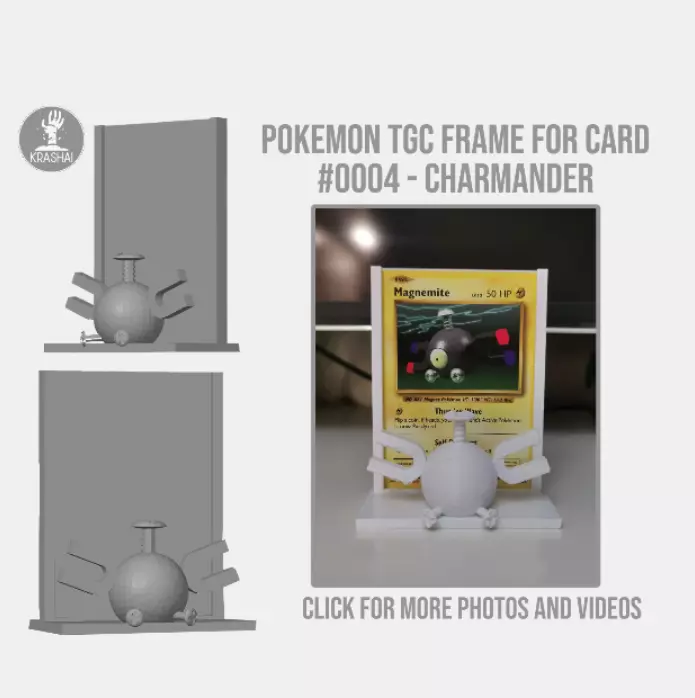 Magnemite Pokemon TCG frame for card  3D print model_0