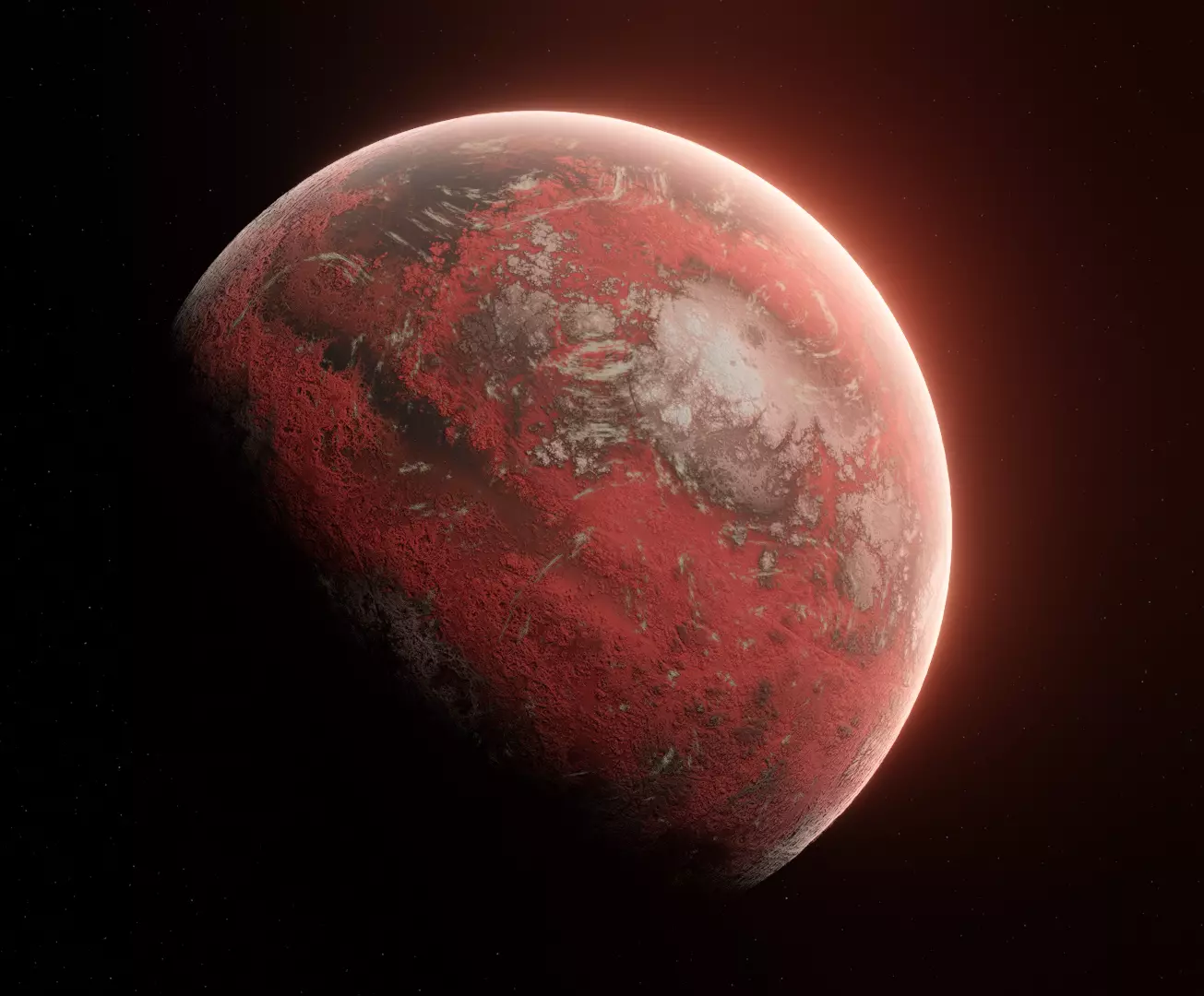 Planet Space Ready to game Low-poly 3D model