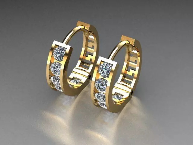 jewelry earrings 3D print model_0