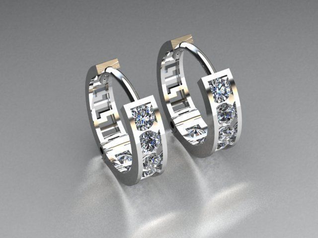 jewelry earrings 3D print model_1