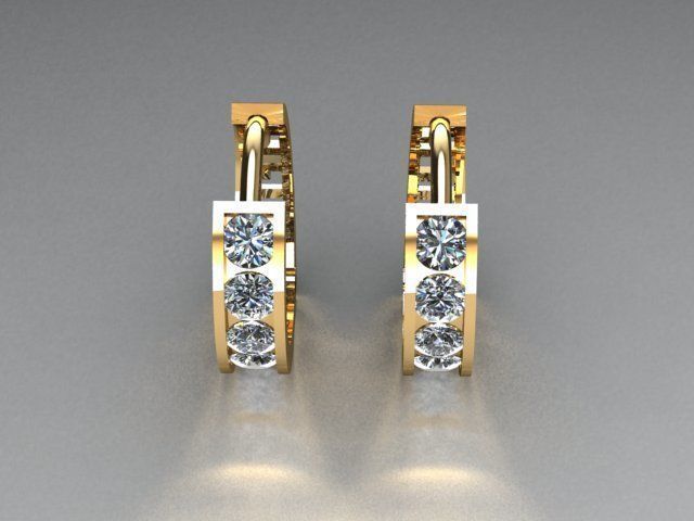 jewelry earrings 3D print model_2