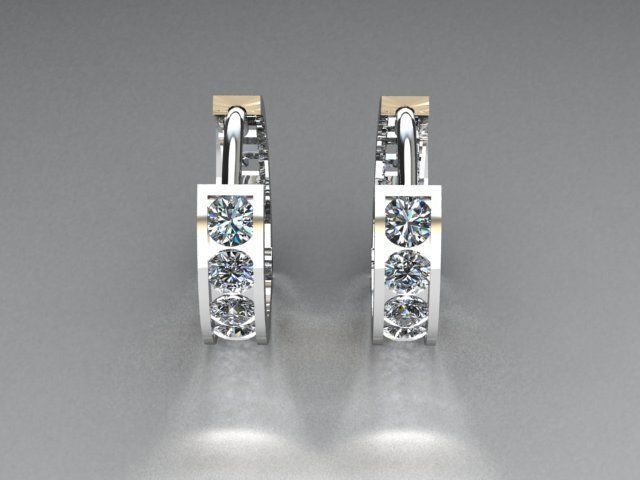 jewelry earrings 3D print model_3