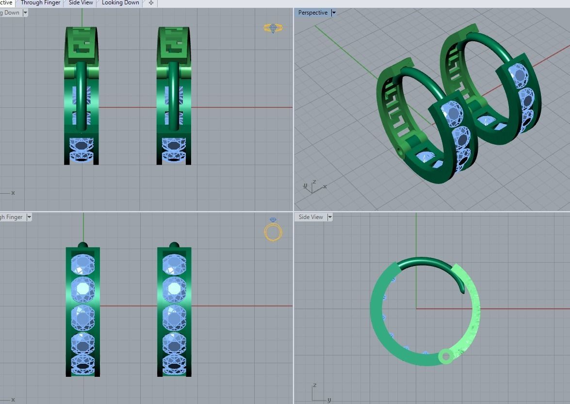 jewelry earrings 3D print model_4