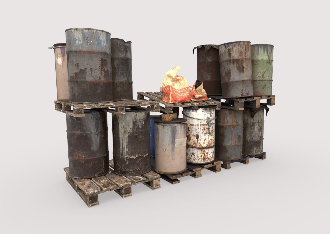 Barrel Stack 3D model_3