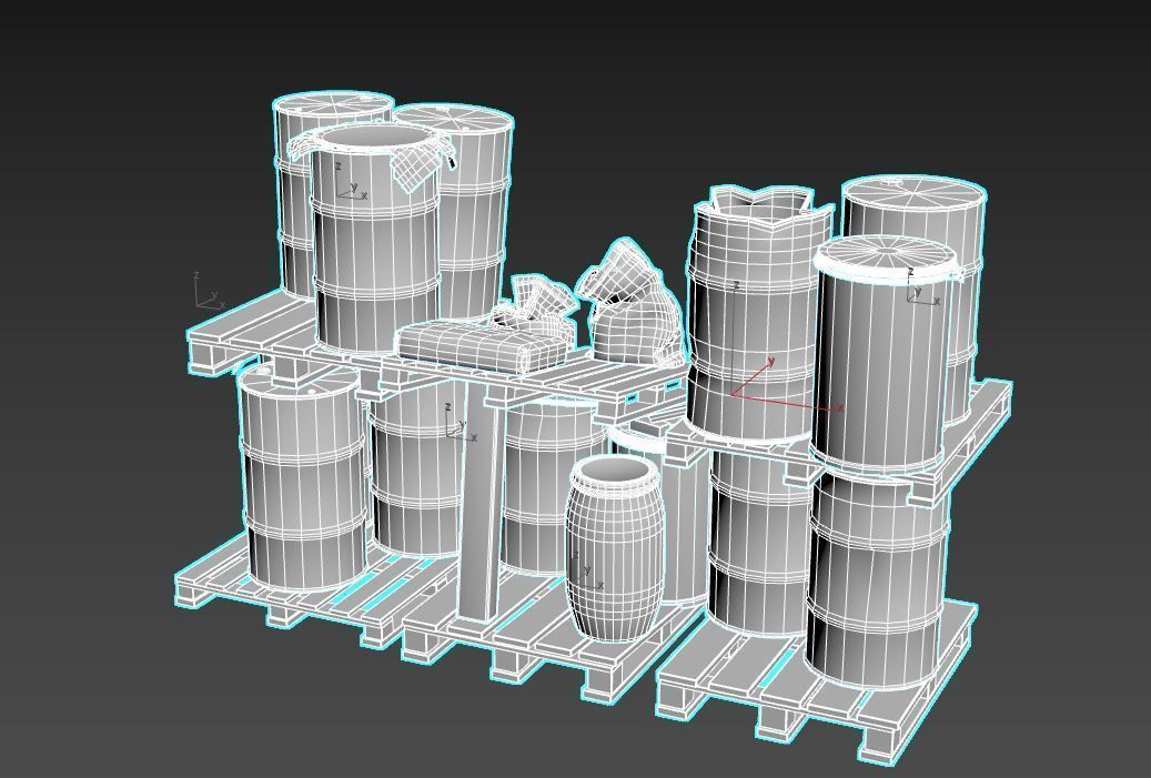 Barrel Stack 3D model_12